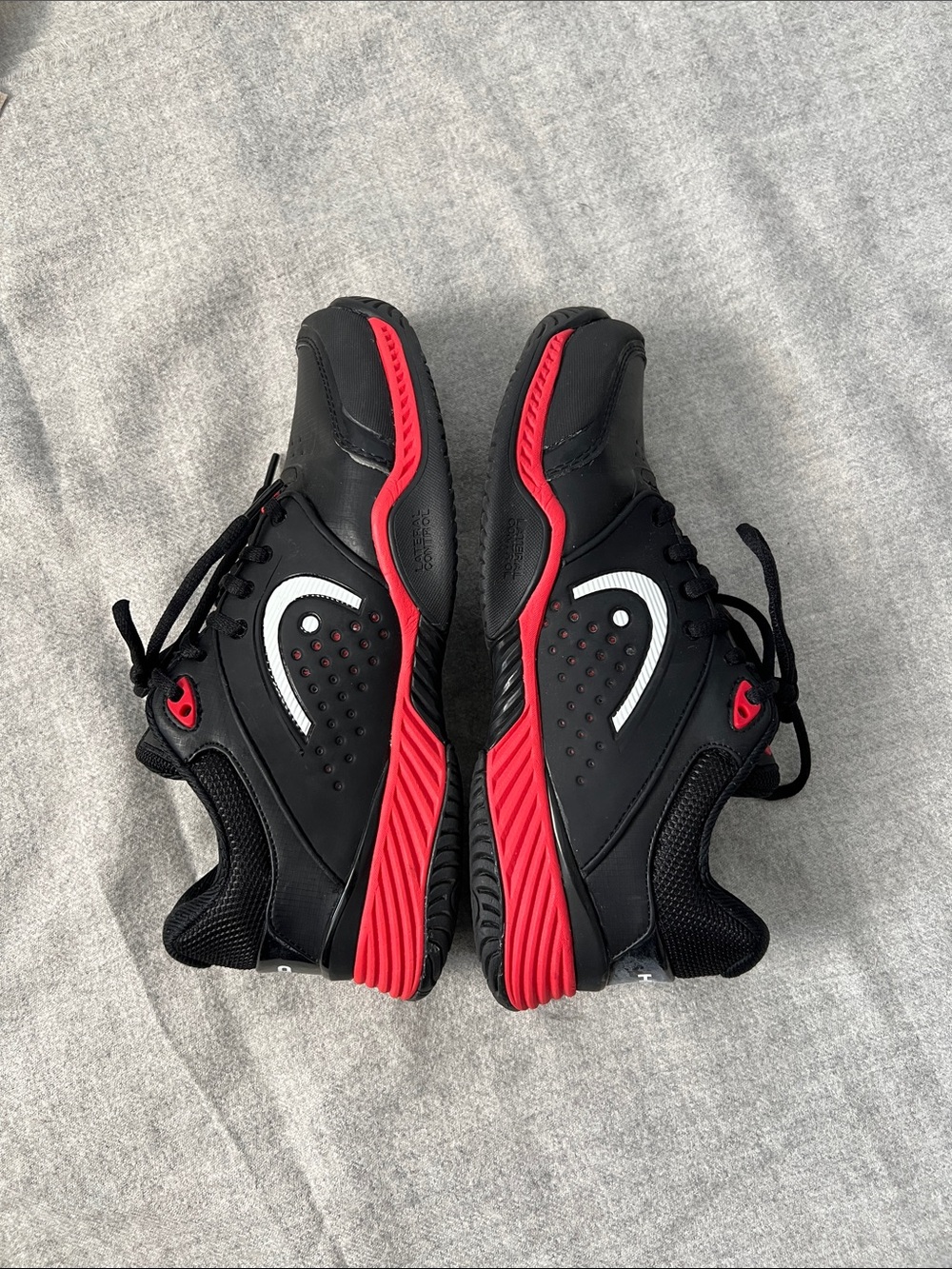 HEAD Prestige Men's Indoor Court Tennis Shoes Black Red Size Size 7